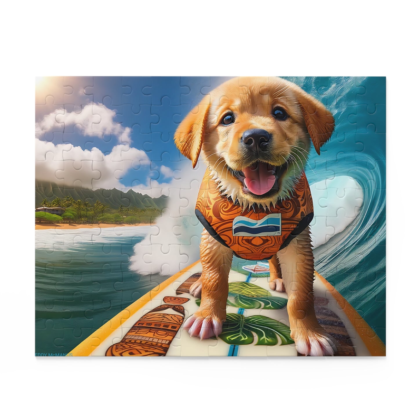 Surf Pups! Surfing Labrador Puppy Puzzle 2 - (120, 252, 500-Piece)