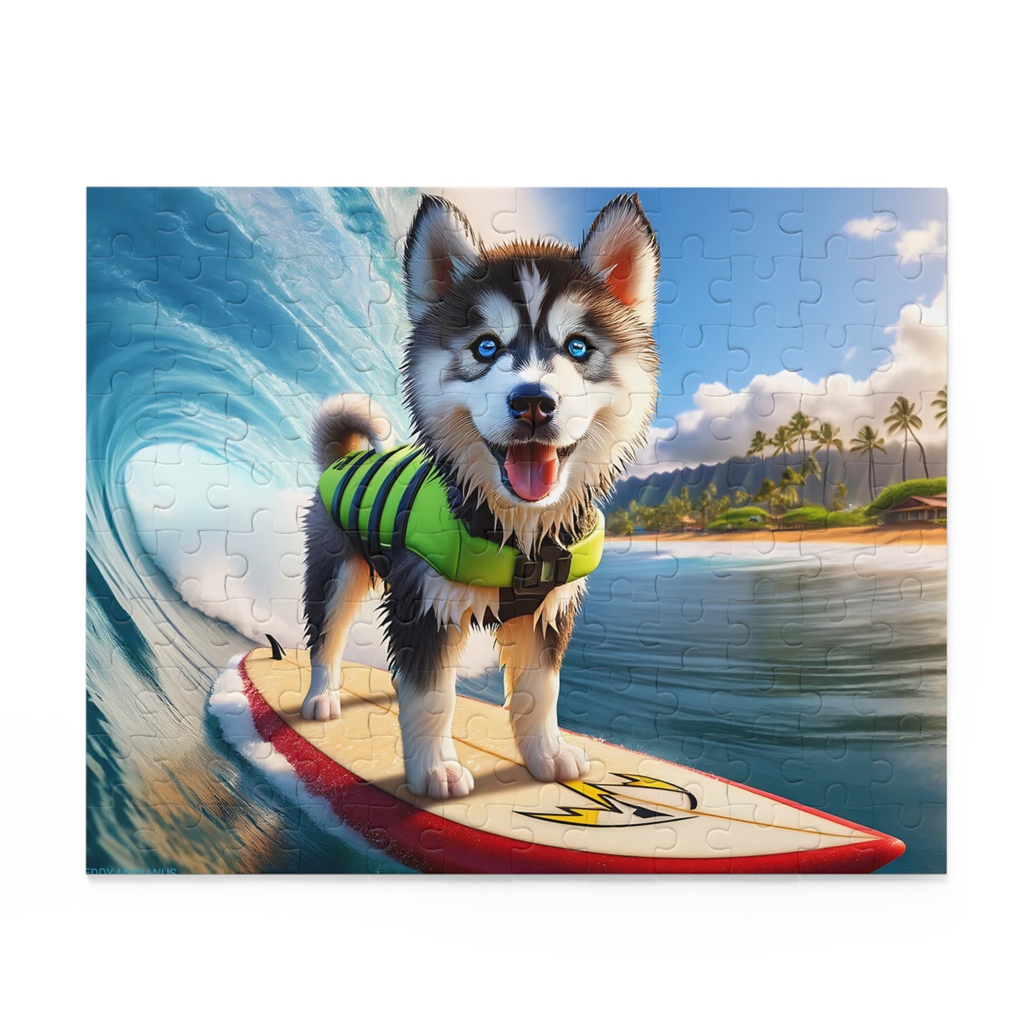 Surf Pups! Surfing Husky Puppy Puzzle 6 - (120, 252, 500-Piece)