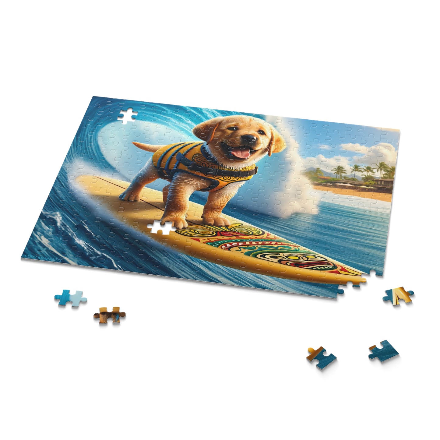 Surf Pups! Surfing Labrador Puppy Puzzle 6 - (120, 252, 500-Piece)