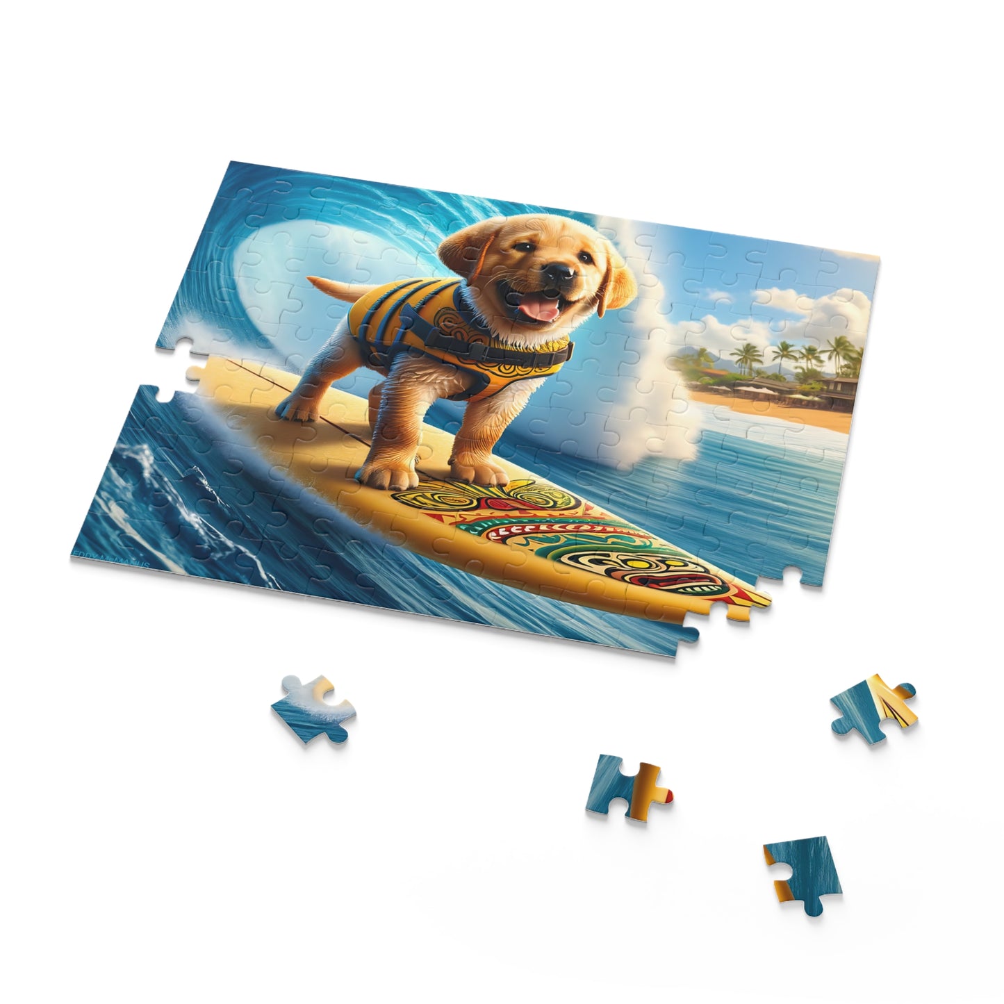 Surf Pups! Surfing Labrador Puppy Puzzle 6 - (120, 252, 500-Piece)