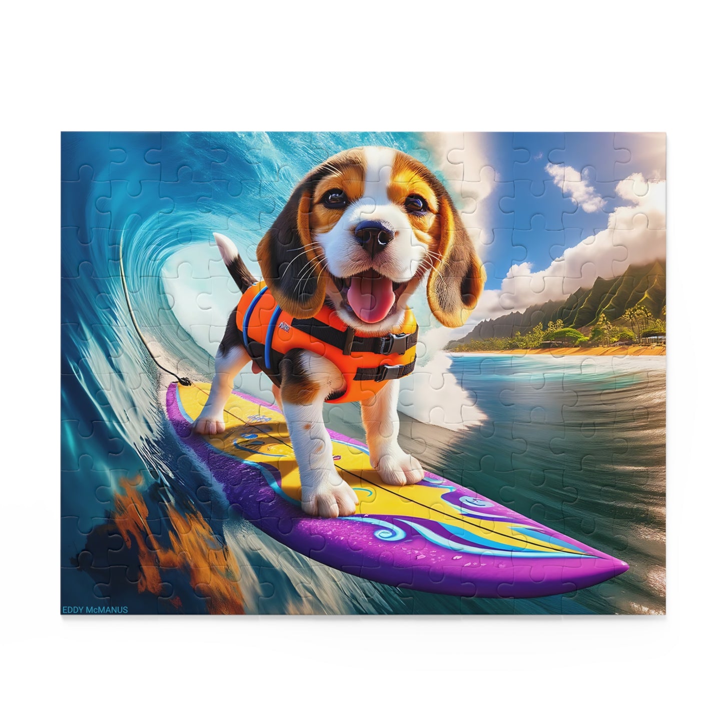 Surf Pups! Surfing Beagle Puppy Puzzle 6 (120, 252, 500-Piece)