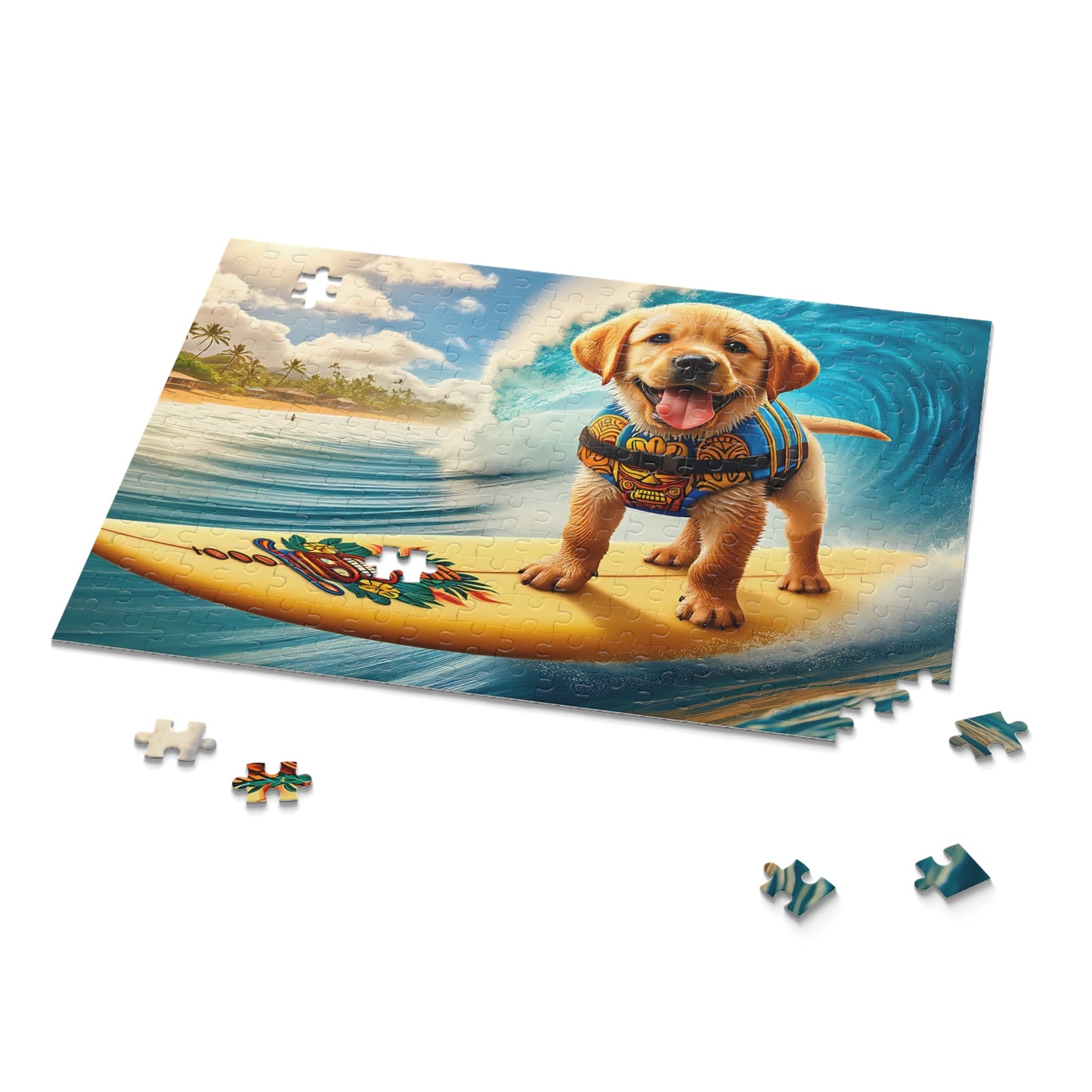 Surf Pups! Surfing Labrador Puppy Puzzle 5 - (120, 252, 500-Piece)