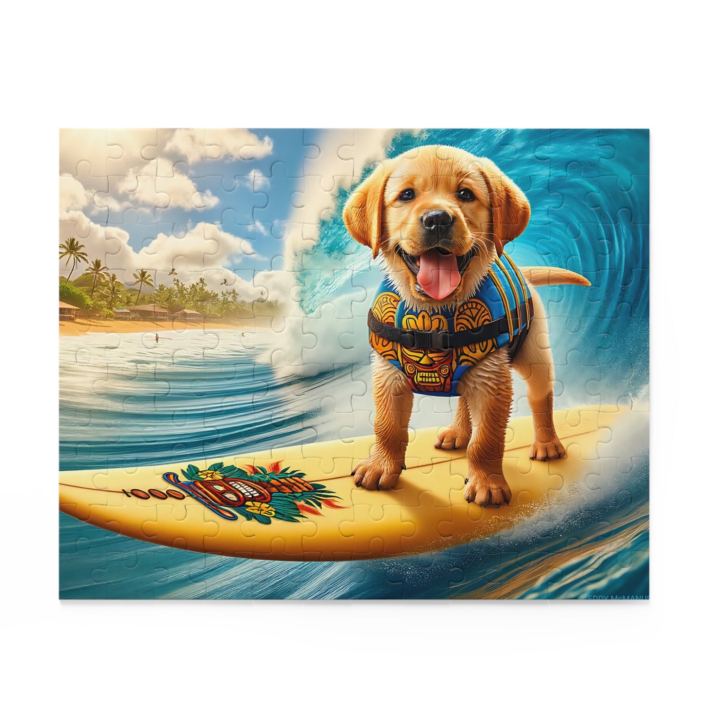 Surf Pups! Surfing Labrador Puppy Puzzle 5 - (120, 252, 500-Piece)