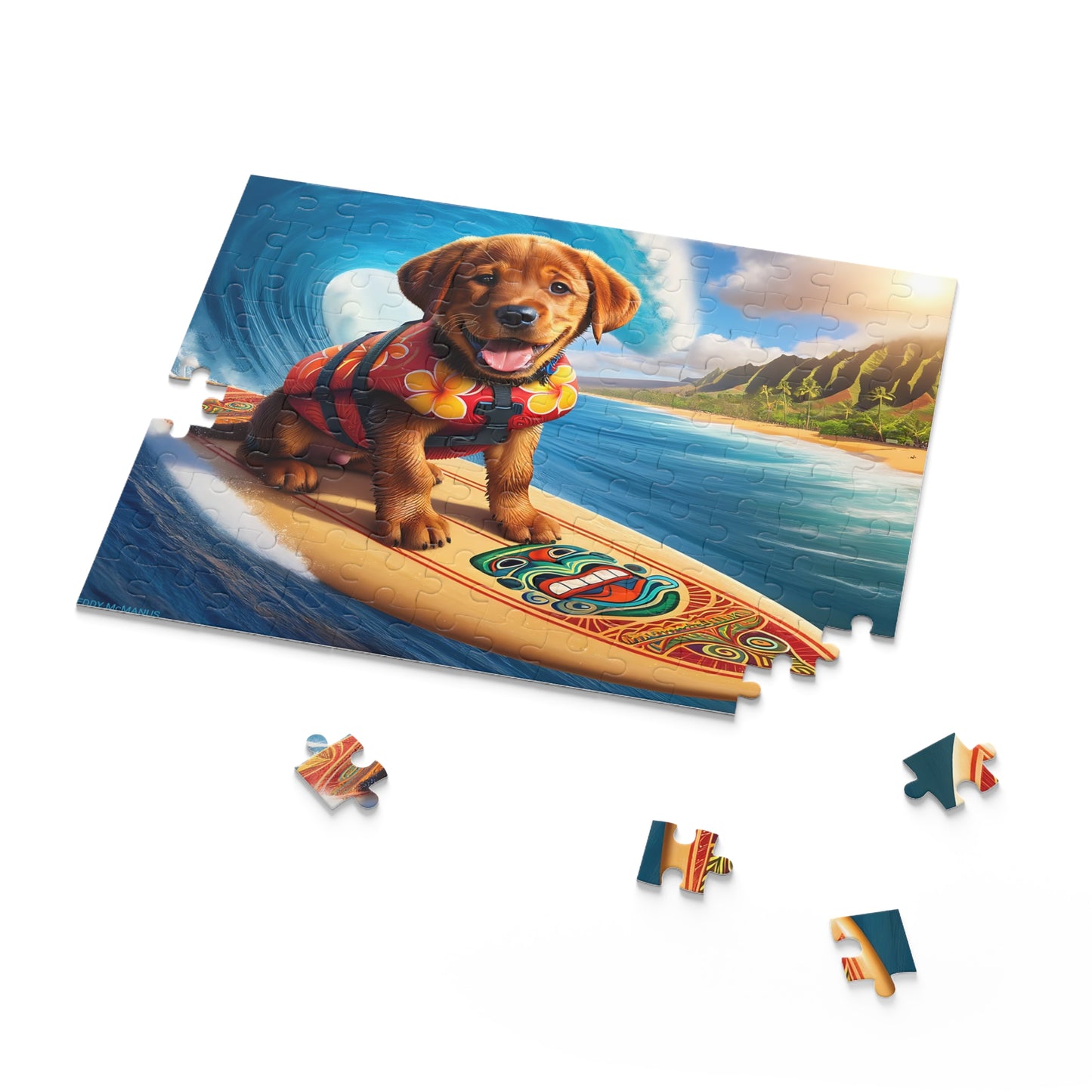 Surf Pups! Surfing Labrador Puppy Puzzle 11 - (120, 252, 500-Piece)
