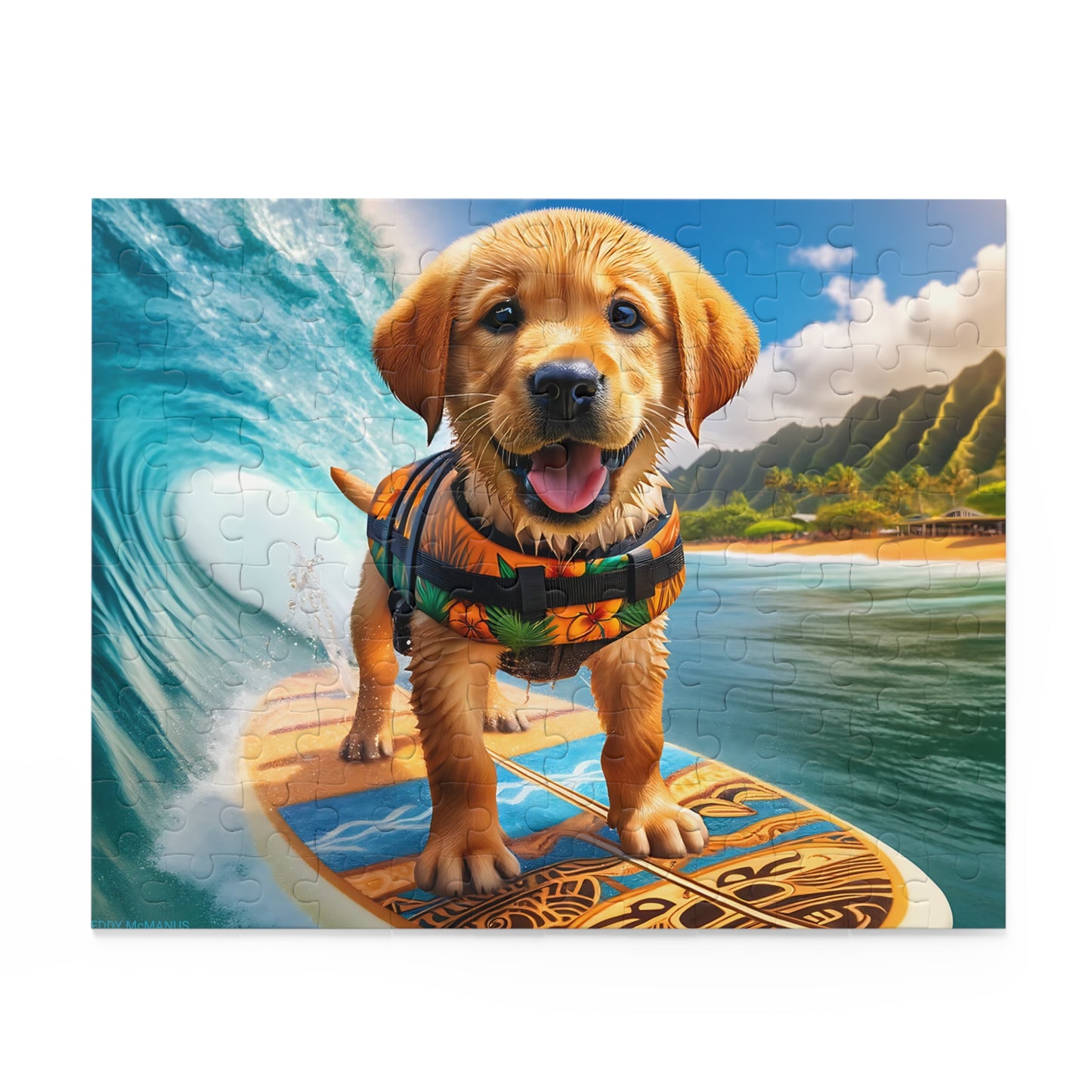 Surf Pups! Surfing Labrador Puppy Puzzle 1 - (120, 252, 500-Piece)