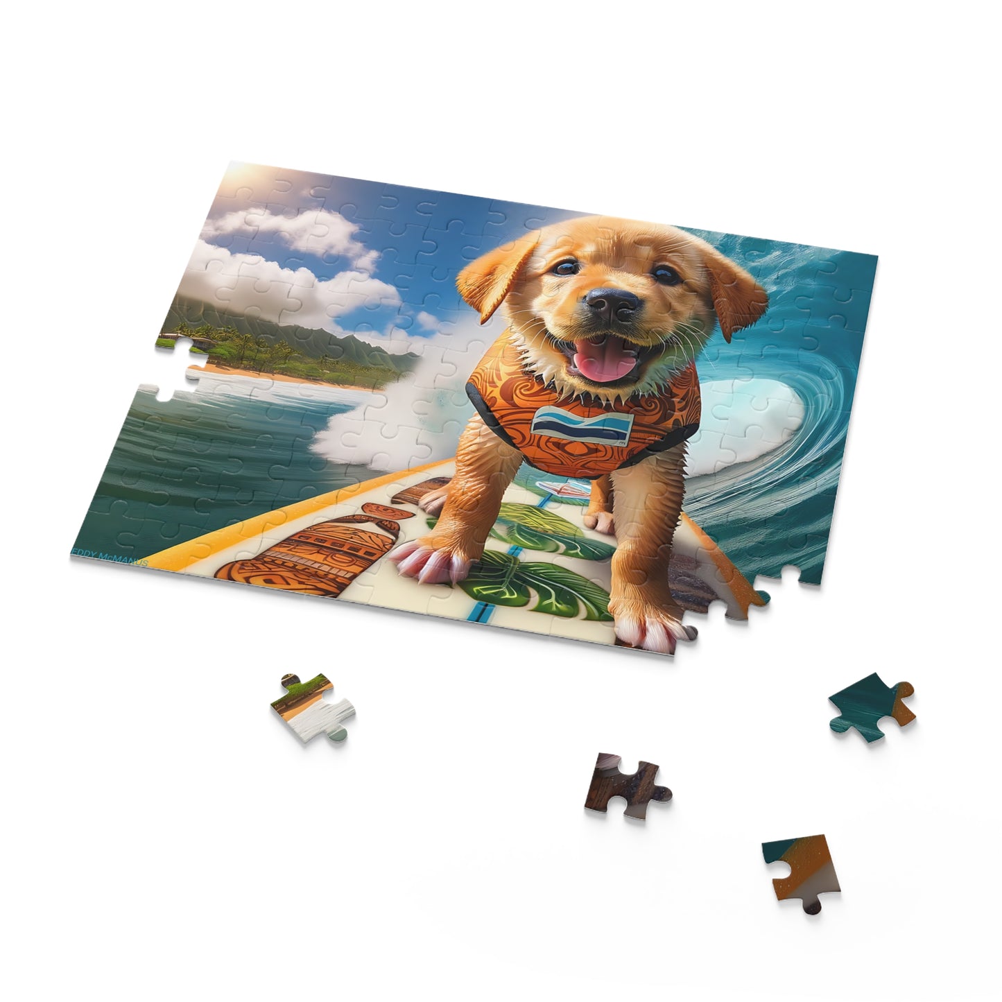 Surf Pups! Surfing Labrador Puppy Puzzle 2 - (120, 252, 500-Piece)