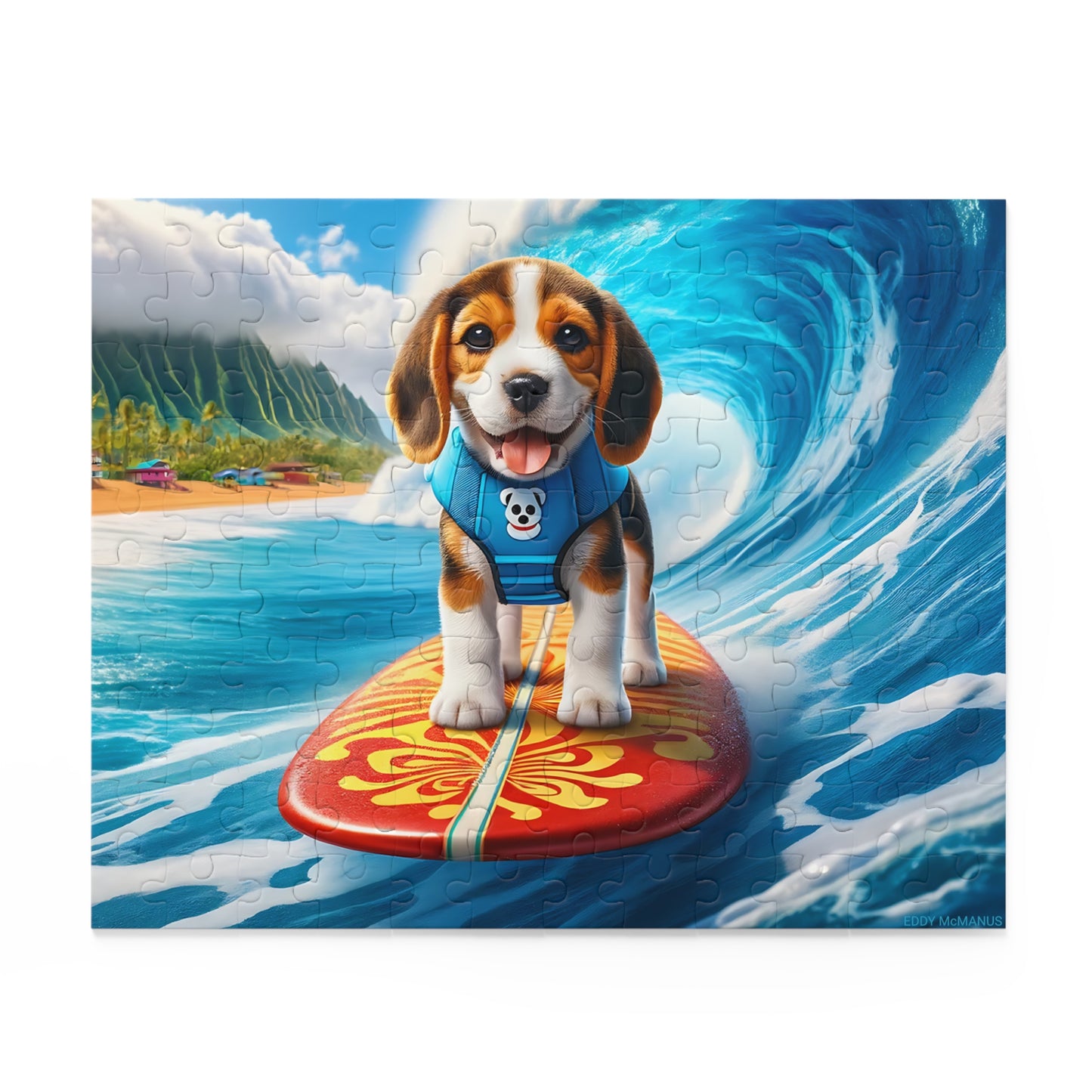 Surf Pups! Surfing Beagle Puppy Puzzle 3 (120, 252, 500-Piece)