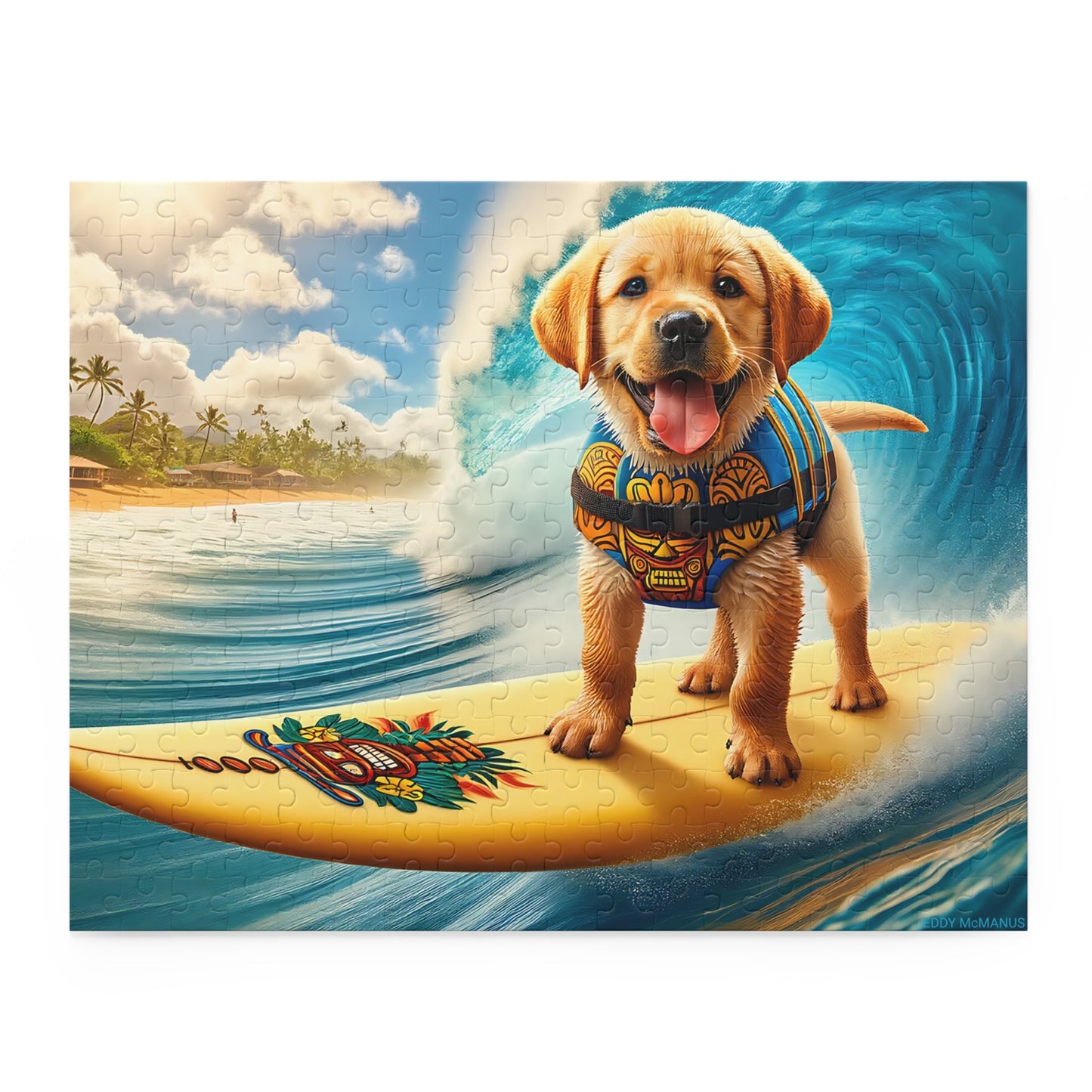 Surf Pups! Surfing Labrador Puppy Puzzle 5 - (120, 252, 500-Piece)
