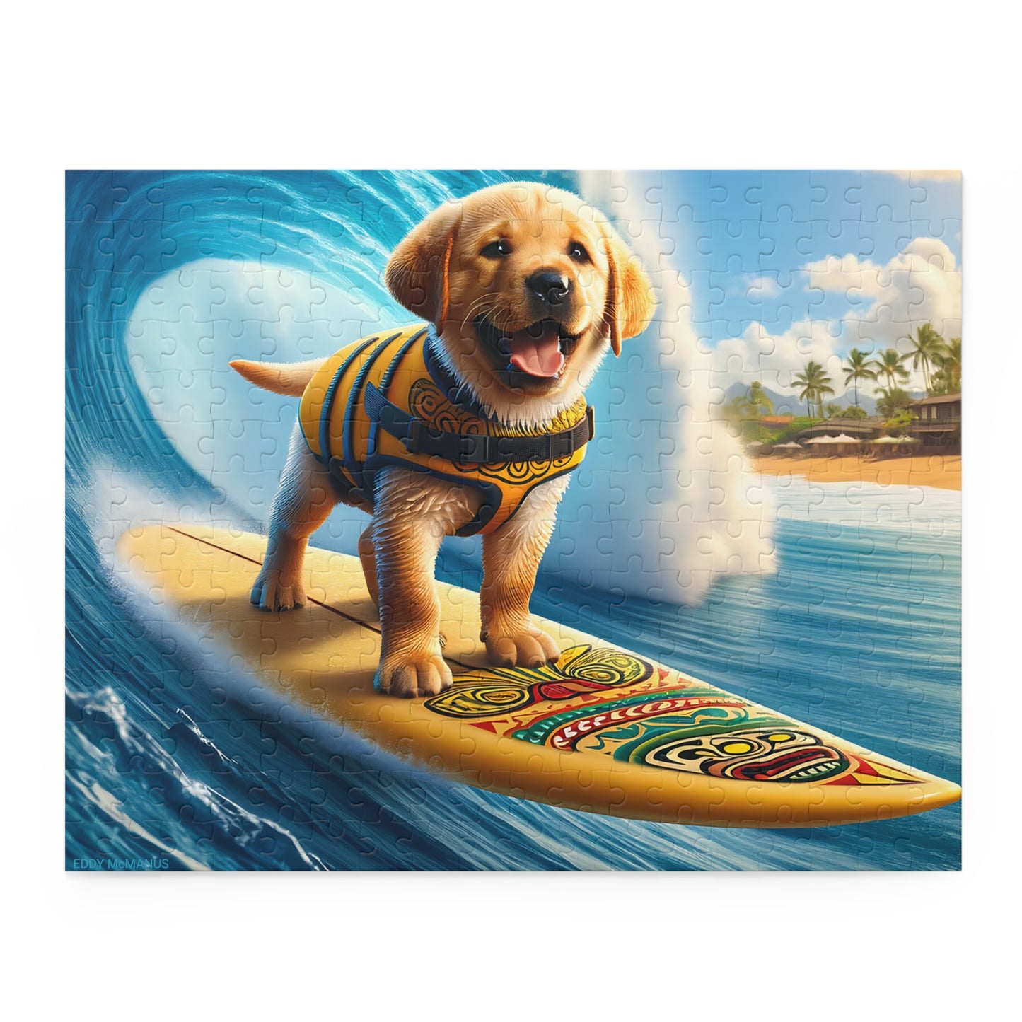Surf Pups! Surfing Labrador Puppy Puzzle 6 - (120, 252, 500-Piece)