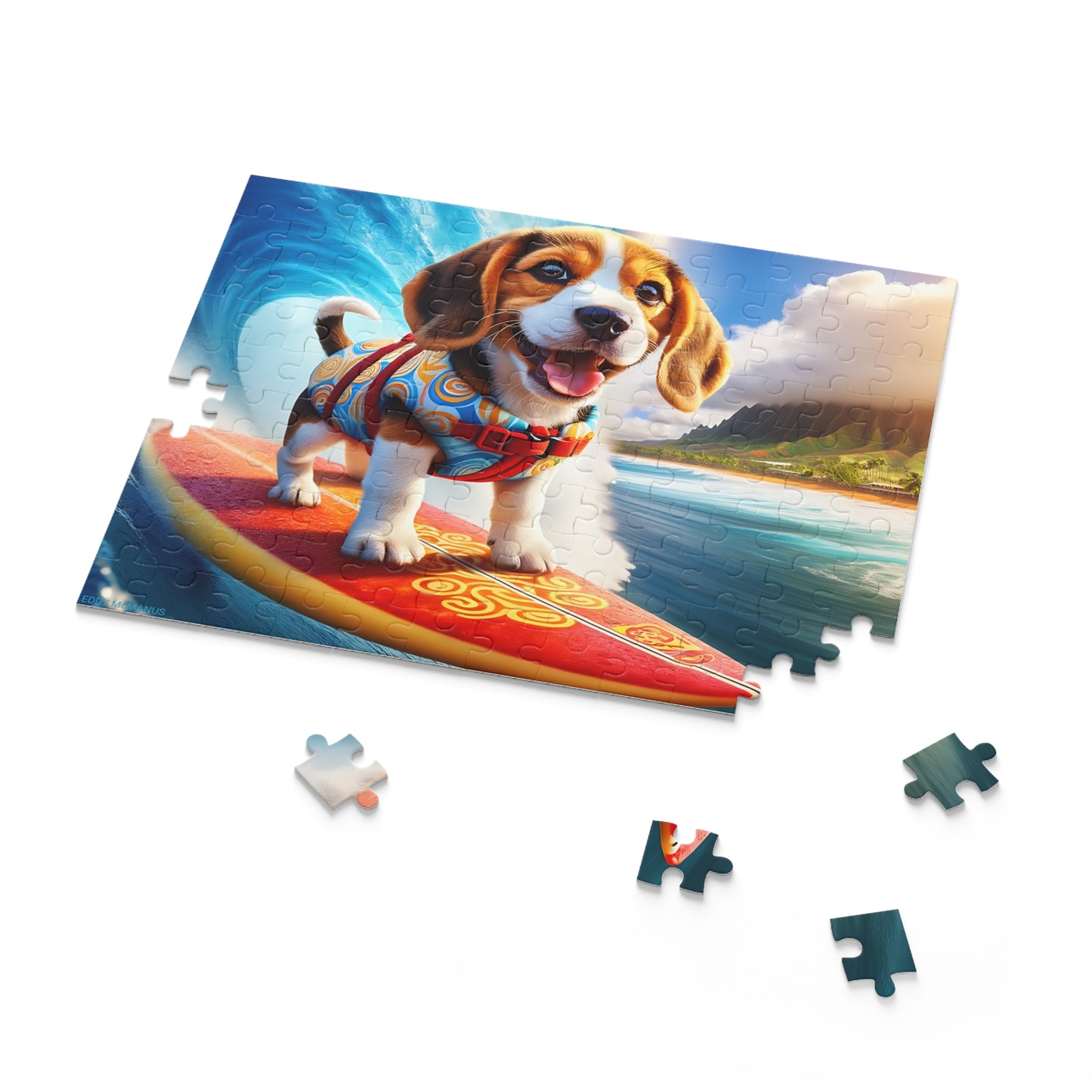 Surf Pups! Surfing Beagle Puppy Puzzle 2 (120, 252, 500-Piece)