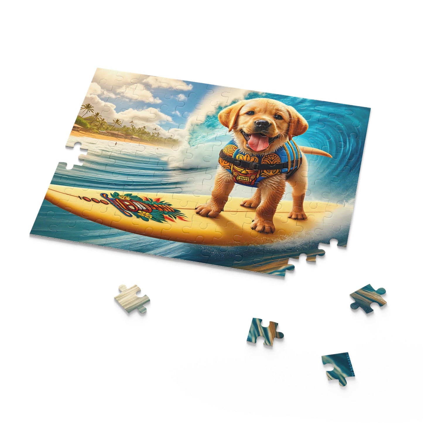 Surf Pups! Surfing Labrador Puppy Puzzle 5 - (120, 252, 500-Piece)