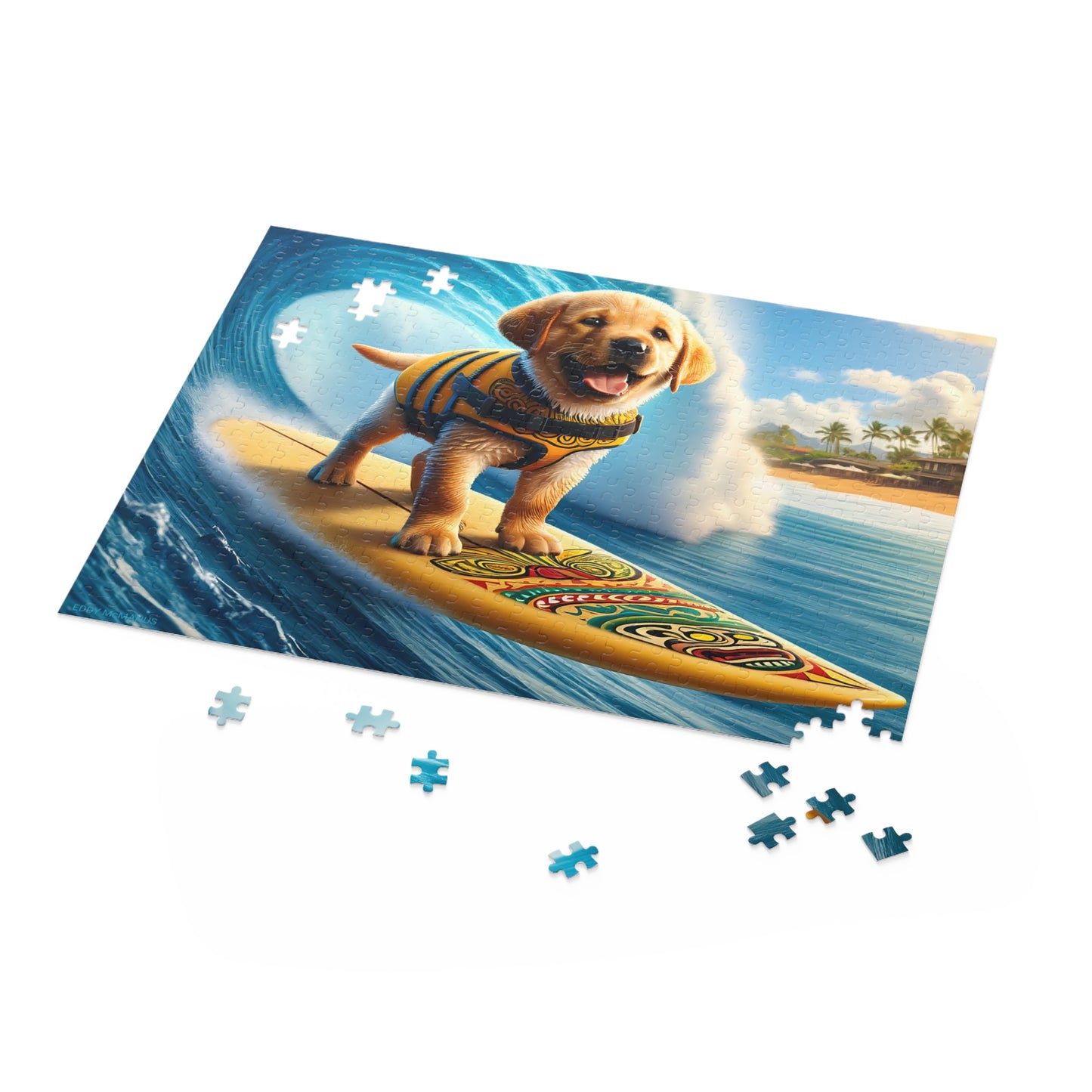 Surf Pups! Surfing Labrador Puppy Puzzle 6 - (120, 252, 500-Piece)