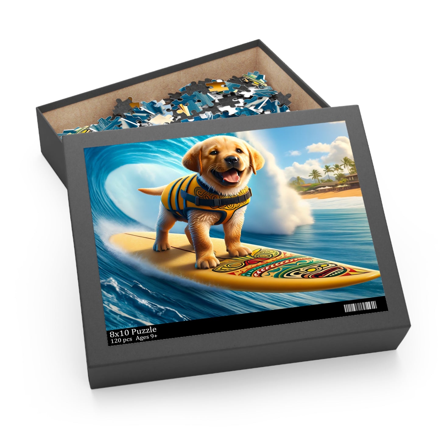 Surf Pups! Surfing Labrador Puppy Puzzle 6 - (120, 252, 500-Piece)