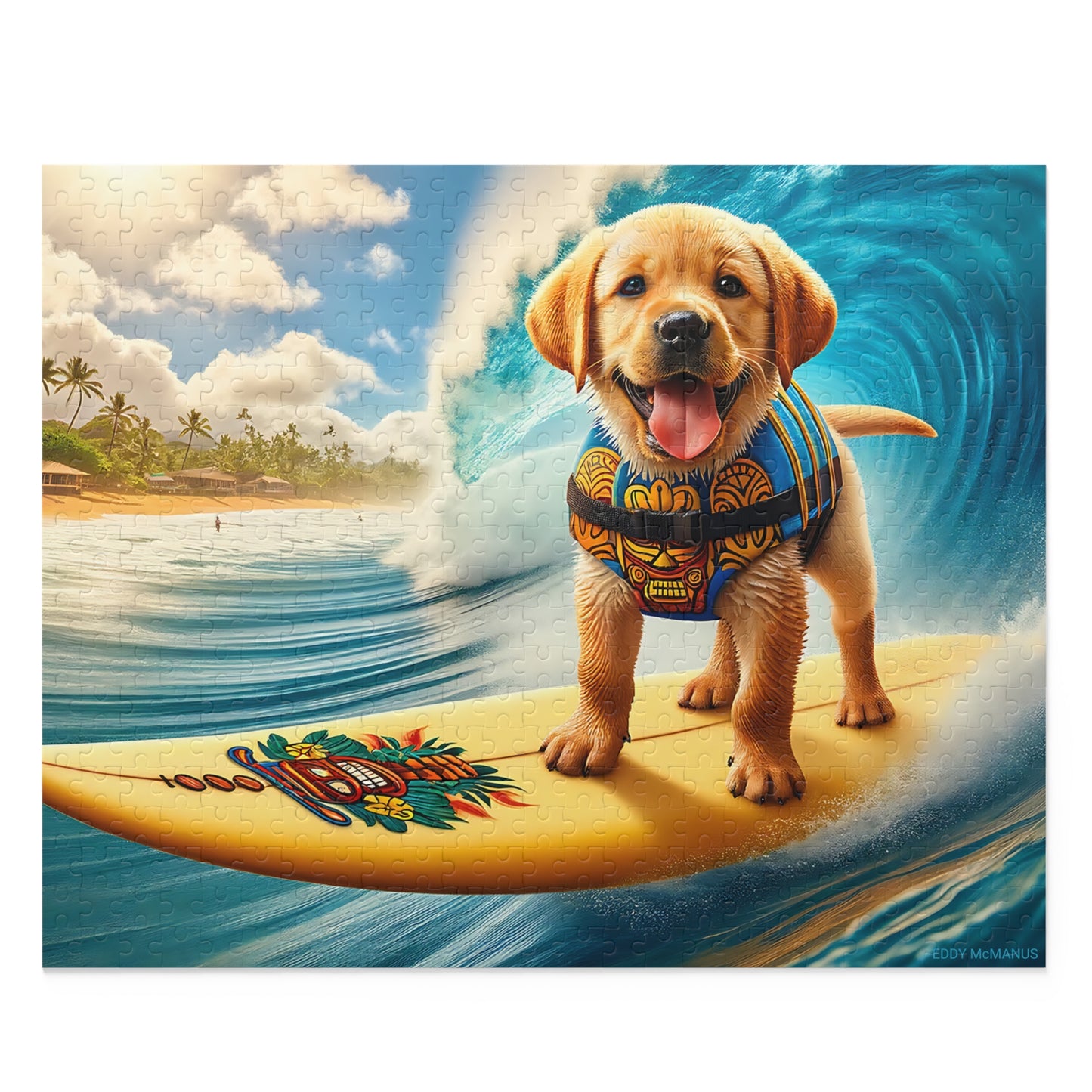 Surf Pups! Surfing Labrador Puppy Puzzle 5 - (120, 252, 500-Piece)