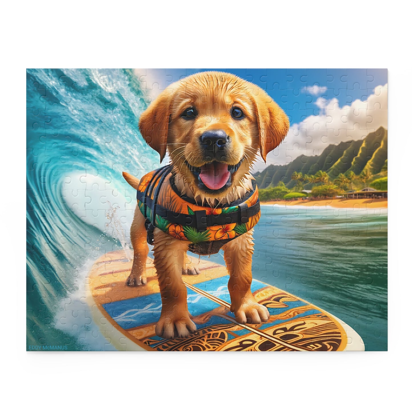 Surf Pups! Surfing Labrador Puppy Puzzle 1 - (120, 252, 500-Piece)