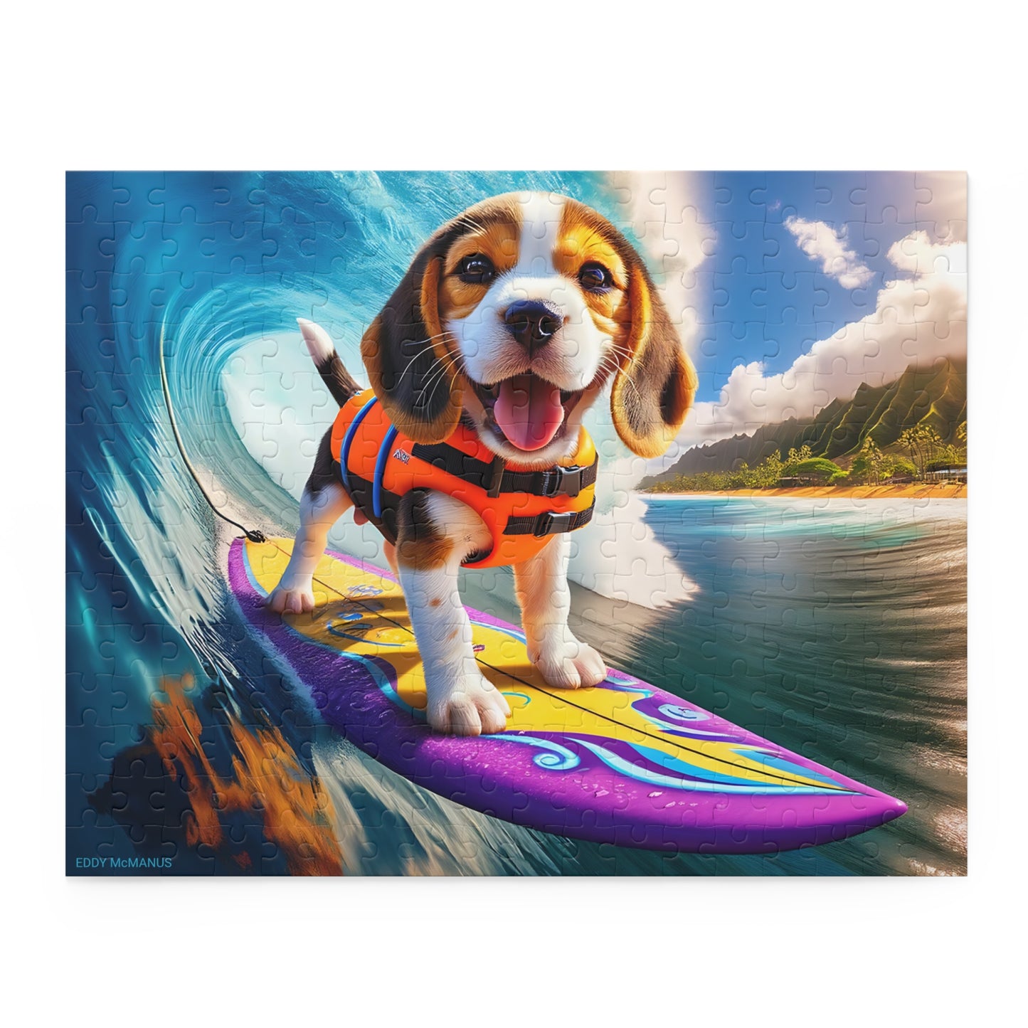 Surf Pups! Surfing Beagle Puppy Puzzle 6 (120, 252, 500-Piece)