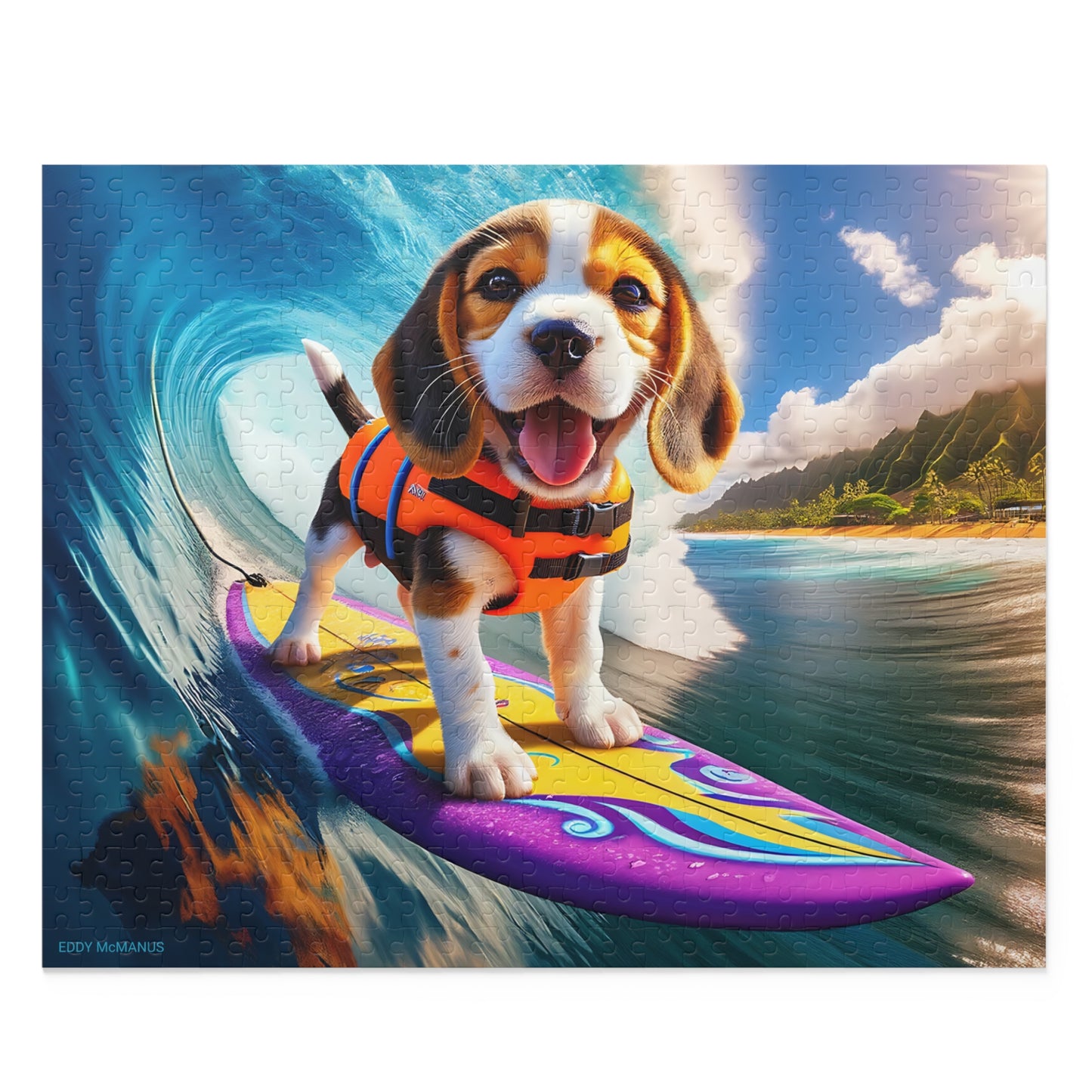 Surf Pups! Surfing Beagle Puppy Puzzle 6 (120, 252, 500-Piece)