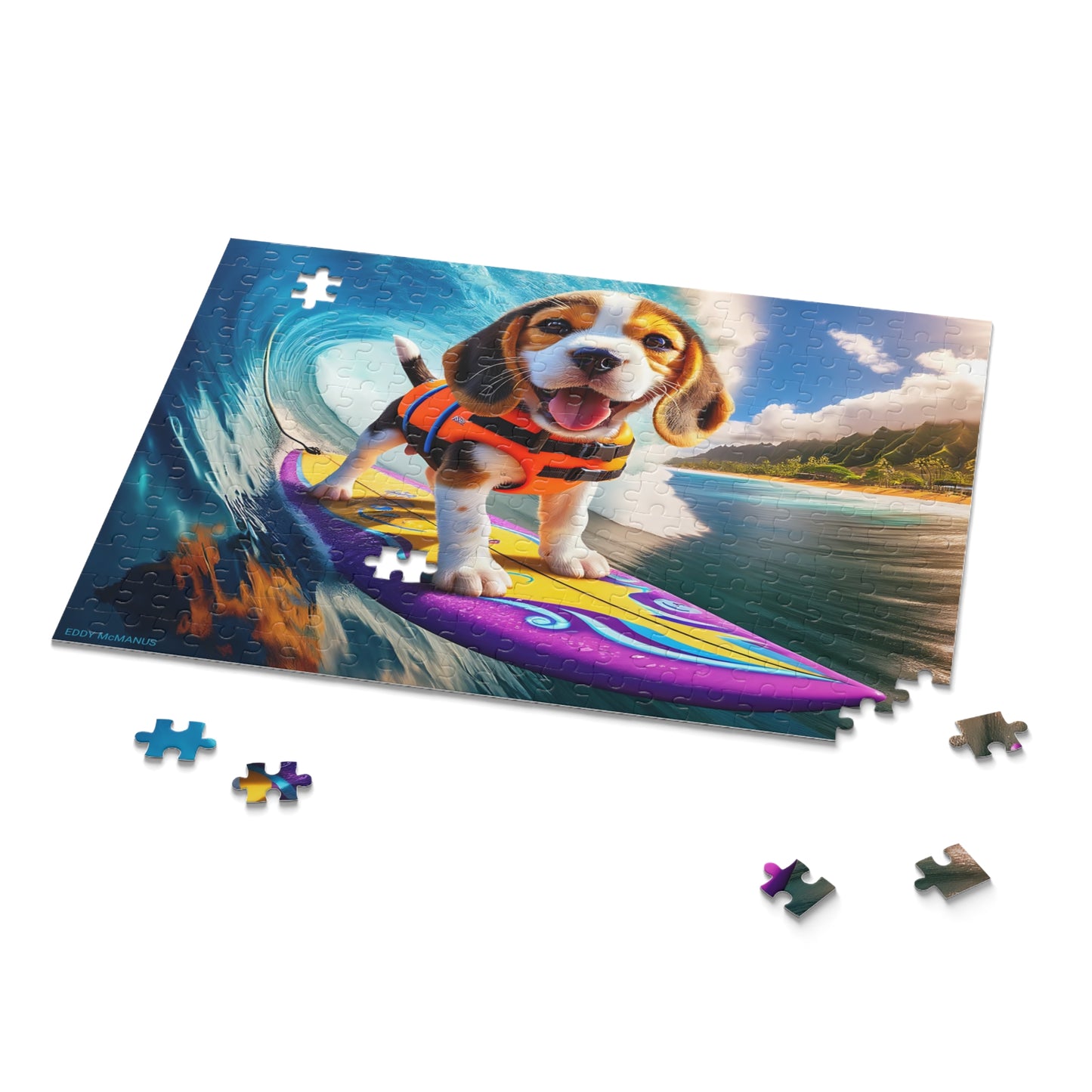 Surf Pups! Surfing Beagle Puppy Puzzle 6 (120, 252, 500-Piece)