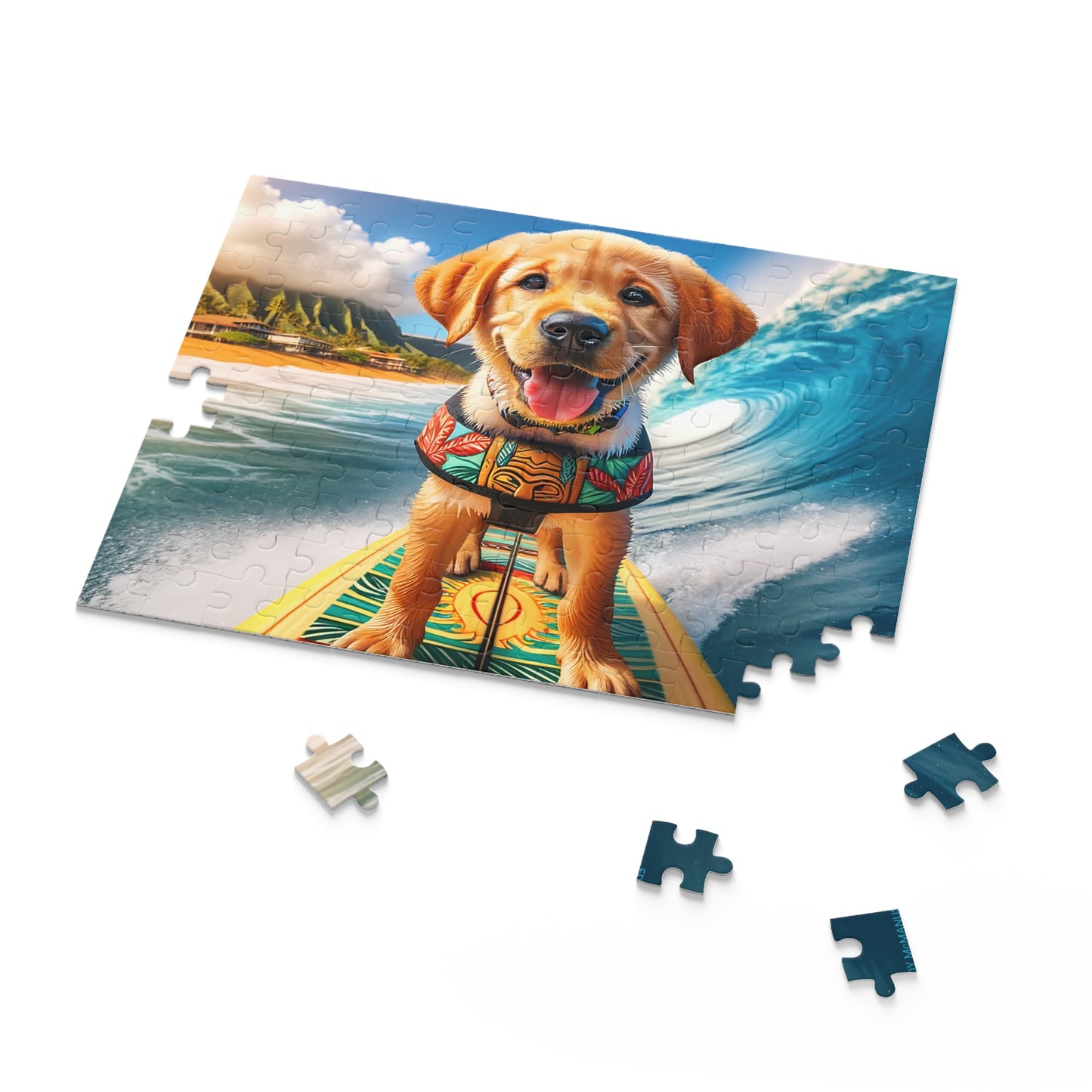 Surf Pups! Surfing Labrador Puppy Puzzle 3 - (120, 252, 500-Piece)