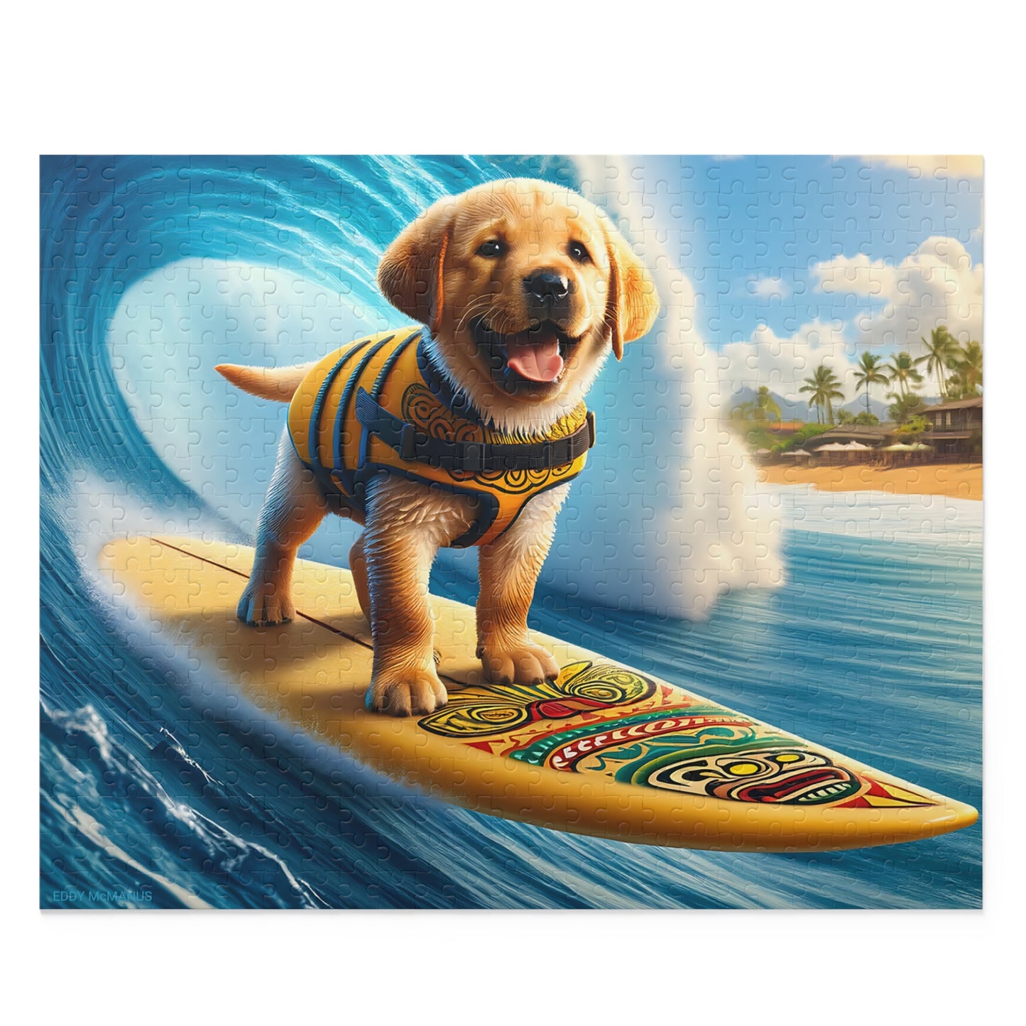 Surf Pups! Surfing Labrador Puppy Puzzle 6 - (120, 252, 500-Piece)