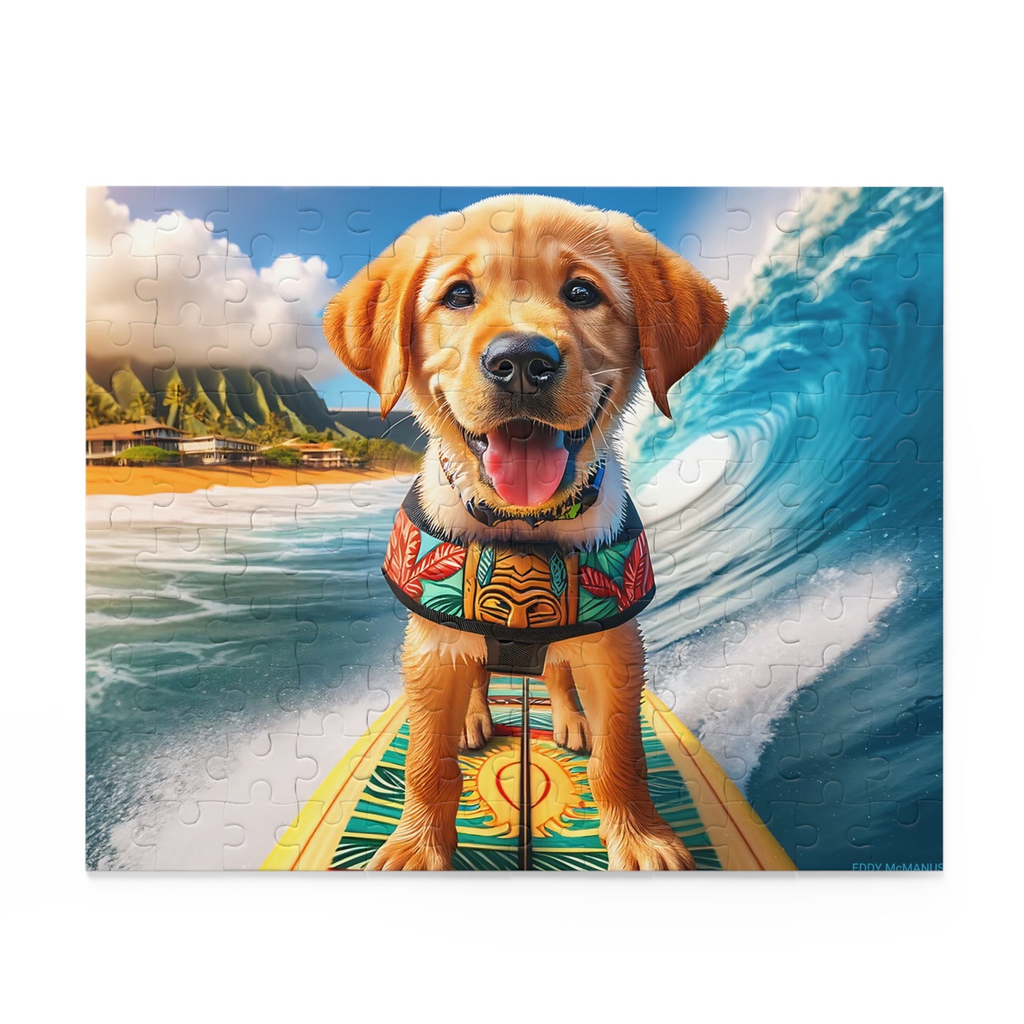 Surf Pups! Surfing Labrador Puppy Puzzle 3 - (120, 252, 500-Piece)