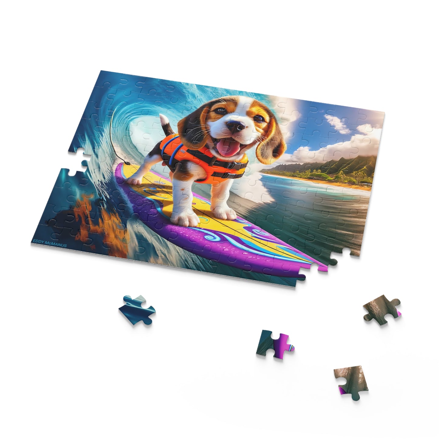 Surf Pups! Surfing Beagle Puppy Puzzle 6 (120, 252, 500-Piece)