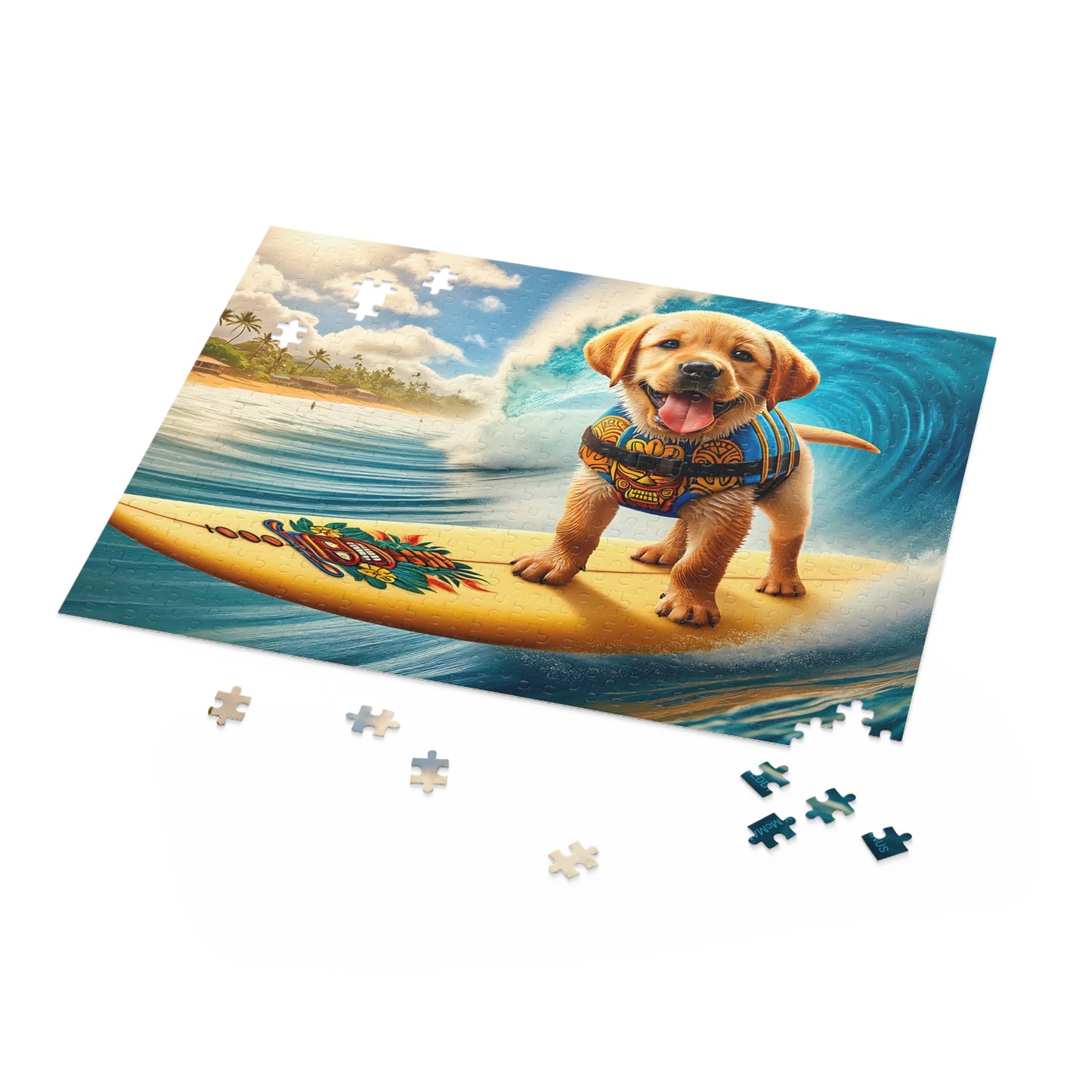 Surf Pups! Surfing Labrador Puppy Puzzle 5 - (120, 252, 500-Piece)