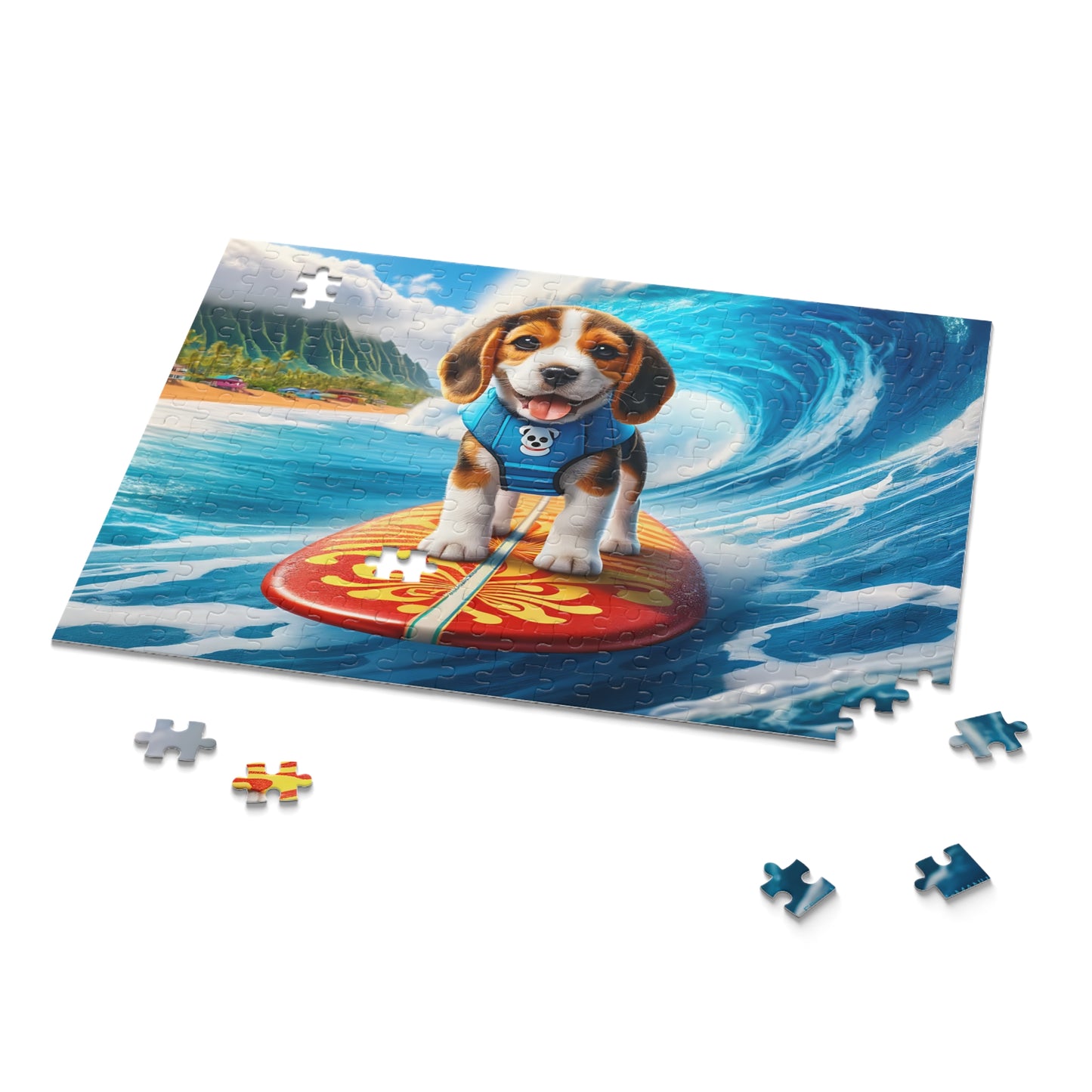 Surf Pups! Surfing Beagle Puppy Puzzle 3 (120, 252, 500-Piece)