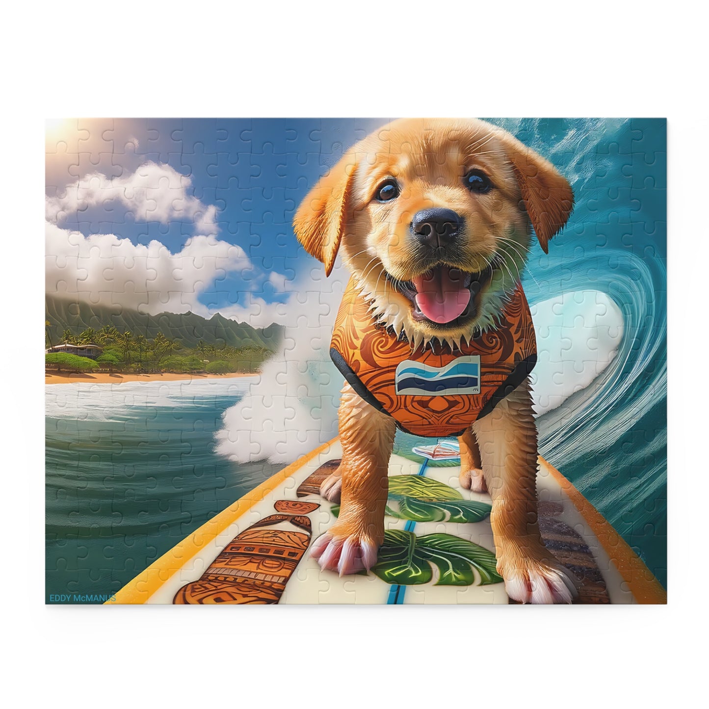 Surf Pups! Surfing Labrador Puppy Puzzle 2 - (120, 252, 500-Piece)