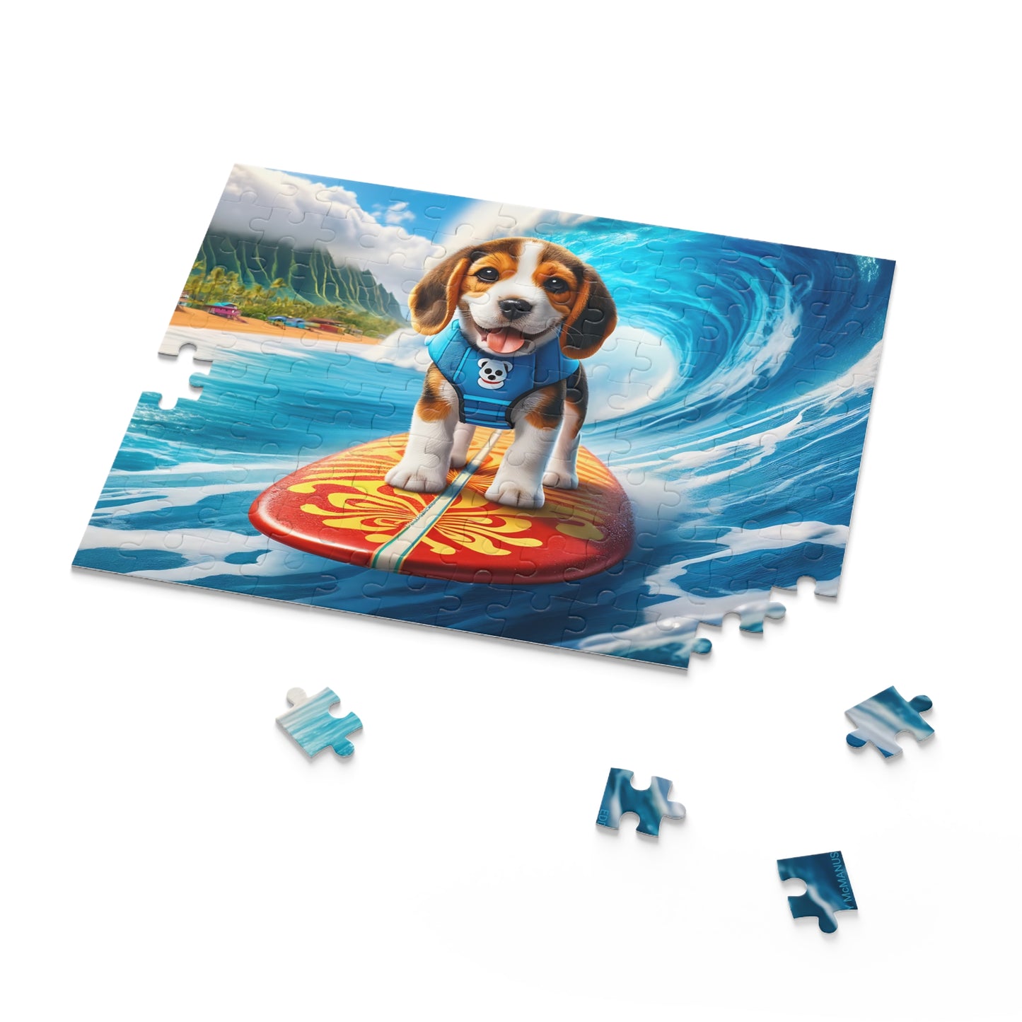 Surf Pups! Surfing Beagle Puppy Puzzle 3 (120, 252, 500-Piece)