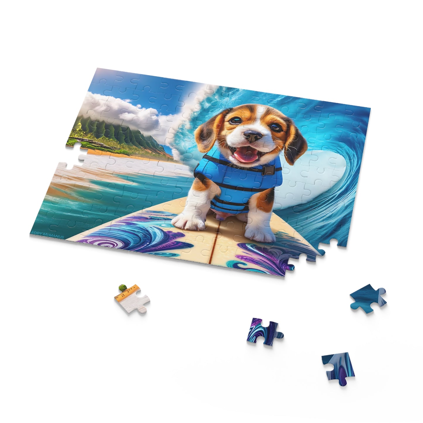 Surf Pups! Surfing Beagle Puppy Puzzle 9 (120, 252, 500-Piece)