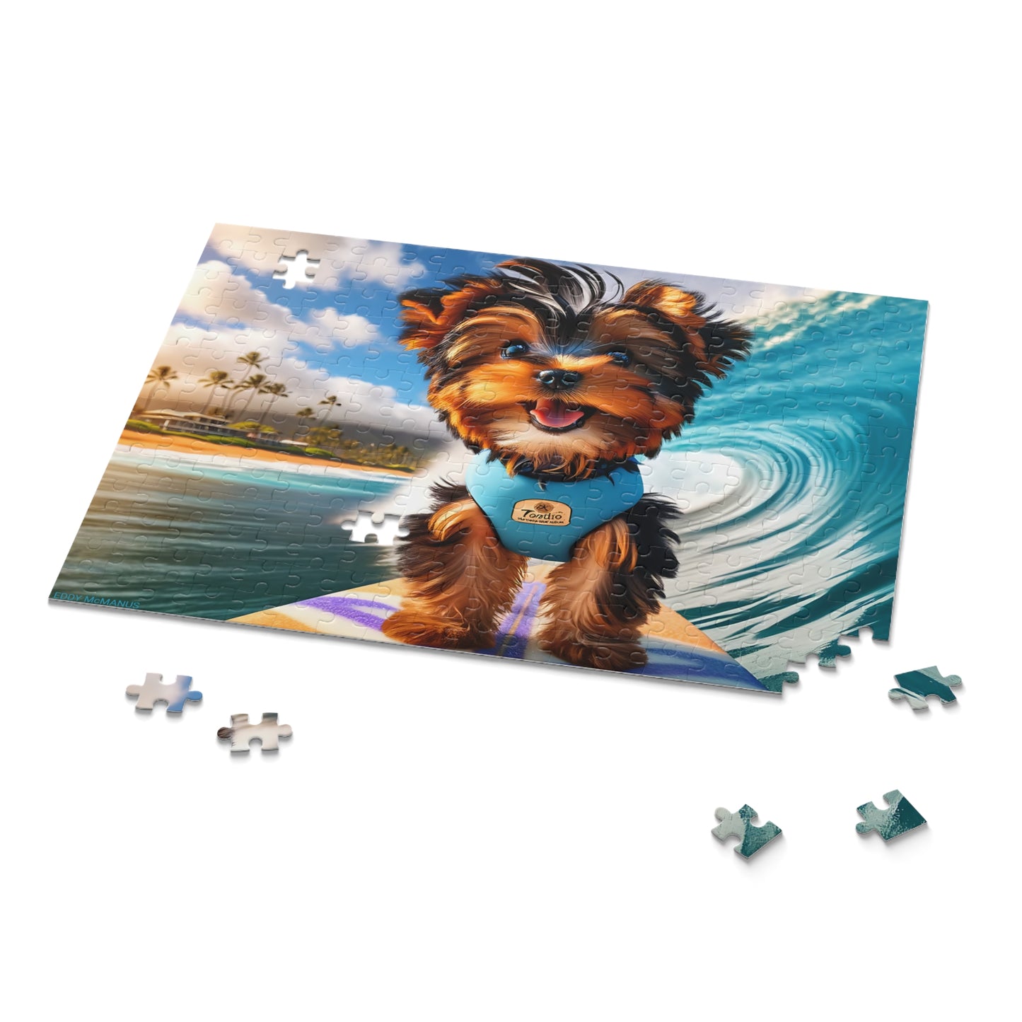 Surf Pups! Surfing Yorkie Puppy Puzzle 5 - (120, 252, 500-Piece)
