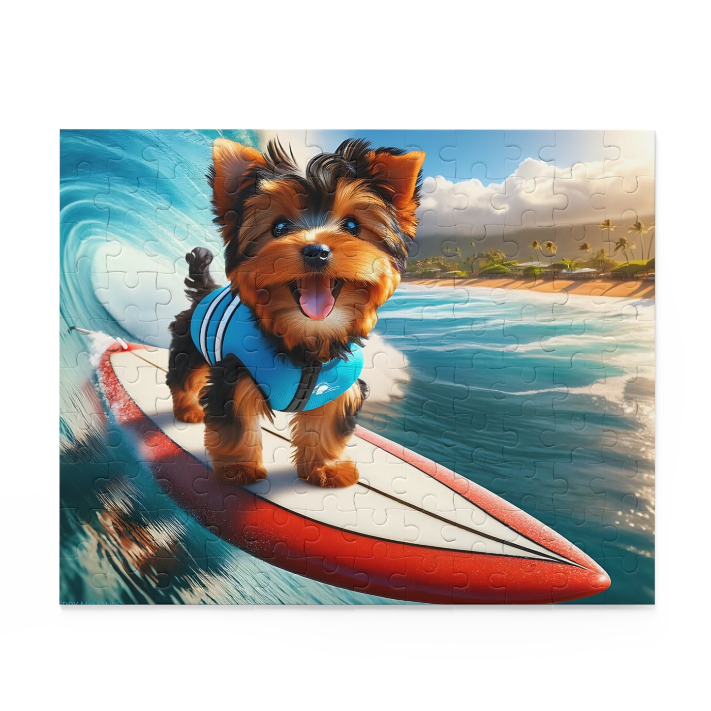 Surf Pups! Surfing Yorkie Puppy Puzzle 4 - (120, 252, 500-Piece)